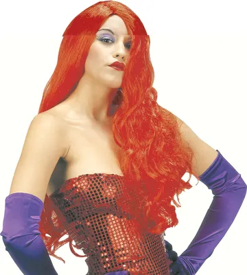 Produktbild von Damenperücke Teufel Rot Damen Perücke Rote Langhaarperücke Fasching Karneval