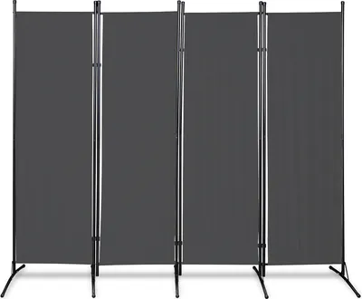 Produktbild von Paravent Outdoor Raumteiler Garten Spanische Wand Trennwand Raumtrenner 4 teilig Anthrazit 200x170 cm