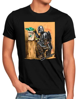 Produktbild von A.N.T. Mandos Ways Herren T-Shirt yoda mando kopfgeldjäger