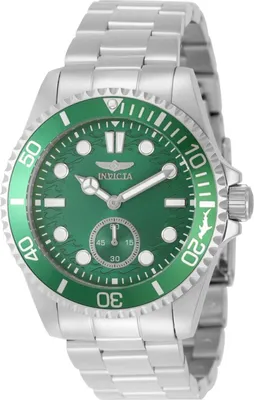 Zdjęcie produktu dla Invicta Pro Diver 49423 Zegarek Męski - Mechanizm Kwarcowy - Stal Nierdzewna z Zielonym Tarcza - 43 mm