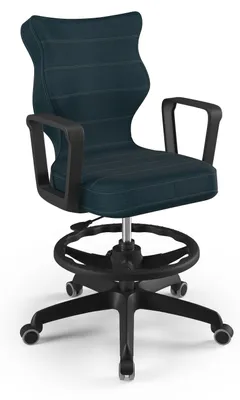 Produktbild von Jugend-Wachstumsstuhl Ergonomischer Schreibtischstuhl Für Körpergrösse 146-176 Cm, Norm Schwarz Monolith 24, Mit Fussstütze