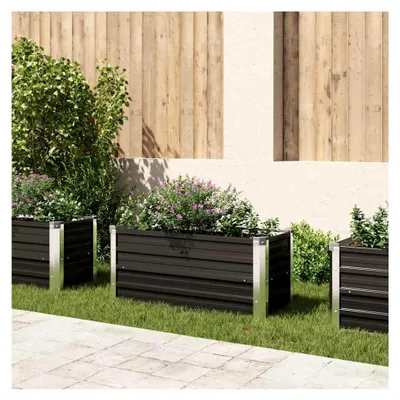 Produktbild von Hochbeet Anthrazit 100x40x45 cm aus verzinktem Stahl