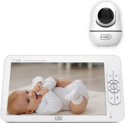 Produktbild von B-Care Sparkle Ultimate Babyphone, 7" HD Display, Nachtsicht, 2-Wege-Audio, VOX, 8 Schlaflieder, erweiterbar bis 4 Kameras, ohne WLAN