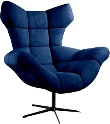Produktbild von DomoHome | Ergonomischer Relax-sessel mit 360° Dreh-und Schaukelfunktion - Soft Lux-Schaumpolster Modernes Design für Wohnzimmer Schlafzimmer Büro | 104x46x119 cm | Blau