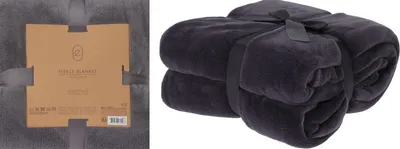 Obrázek produktu pro Homestyling KO-HZ1011860 Deka fleece 180 x 230 cm ESSENTIALS antracit