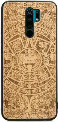 Produktbild von Holzhülle Bewood für Xiaomi Redmi 9, Aniegre Aztekischer Kalender