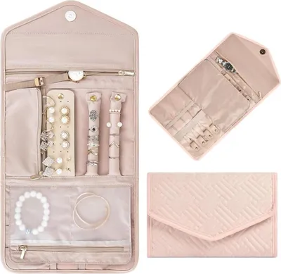 Produktbild von Aucuu Schmuckroll Organizer Tasche für Reise Schmuckaufbewahrung
