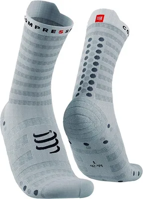Image de Chaussettes de course à pied Compressport Pro Racing V4.0 Ultralight Run High White/Alloy T2