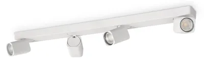 Produktbild von Spotleuchte "Contemporaneo", Aluminium, weiß, 4 Lampenfassungen GU10, 35W, 3000K, Schutzart IP20