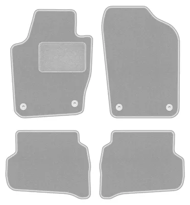Produktbild von Fußmatten Automatten Velours Grau für Skoda Fabia III 2014- Set 4-tlg