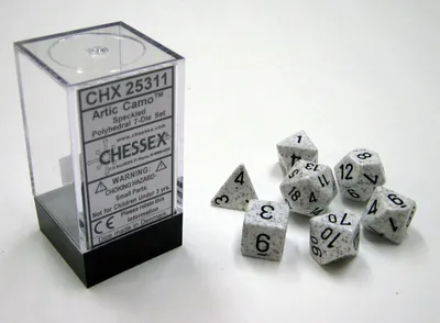 Produktbild von Chessex - Speckled - 7-Die Set - Arctic Camo
