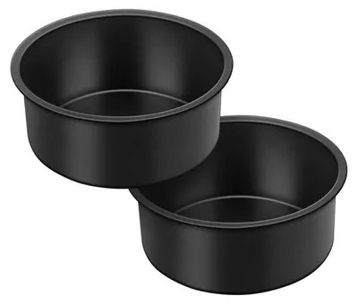 Obrázek produktu pro Formy na pečení, nerezová ocel, kulaté, 11 cm x 5 cm, 2 kusy, s nepřilnavým povrchem