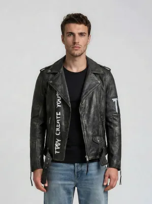 Produktbild von Russell Herren Echtleder Lederjacke Schwarz S
