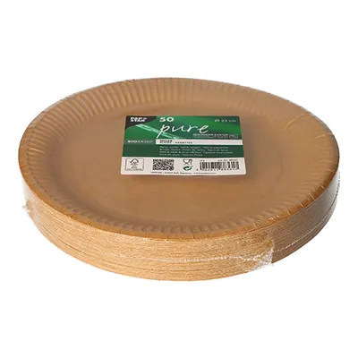 Produktbild von 20000 Teller, Pappe pure rund Ø 23 cm braun