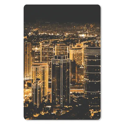 Produktbild von MuchoWow® Mauspad Mousepad Gold - Straßen - Skyline 18x27 cm - Mousepads - Maus Mat - Pad - Mausunterlage