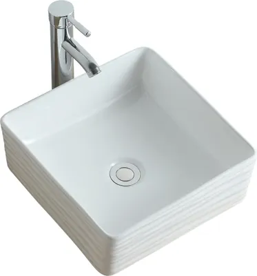 Produktbild von Aufsatzwaschbecken L.36 x H.13 x T.36 cm weiß PIA