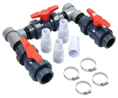 Produktbild von Bypass-Set für Schwimmbadheizung mit Kugelhähnen
