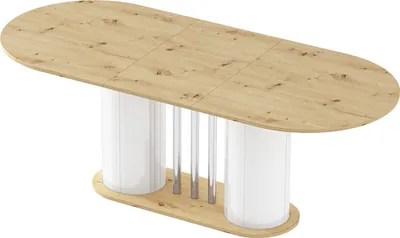 Produktbild von Design Esstisch HCE-111 Oval Hochglanz ausziehbar Tisch Esszimmer rund