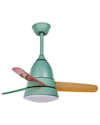Obrázok produktu pre BELIANI Stropný ventilátor so svetlom viacfarebný syntetický materiál železný s diaľkovým ovládaním moderná škandinávska obývačka