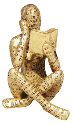 Image de Figurine abstraite représentant une femme, en or