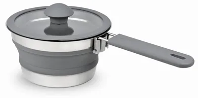 Image de Casserole de camping en silicone pliable avec poignée