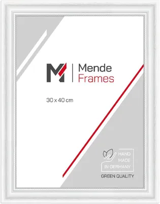 Produktbild von MendeFrames H390 Bilderrahmen Shabby-Chic weiß gemasert 60x90 cm Museumsglas