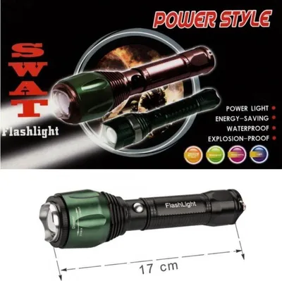 Obrázek produktu pro Nabíjecí LED svítilna SWAT s funkcí ZOOM - (K124219)