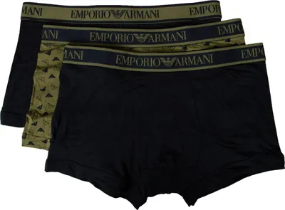 Immagine prodotto di Boxer uomo EMPORIO ARMANI parigamba confezione 3 capi elastico a vista cotone elasticizzati articolo 112130 4F717, EUR M - CN 170/95 - BR M - MX M, Cotone 95%,Spandex 5%