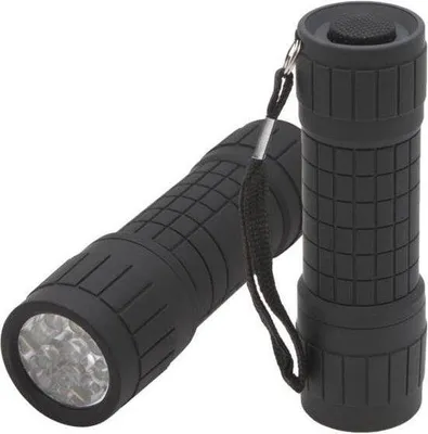Produktbild von PHENOM - Mini-LED-Taschenlampe - Schwarz - Spritzwassergeschützt - 9 LED