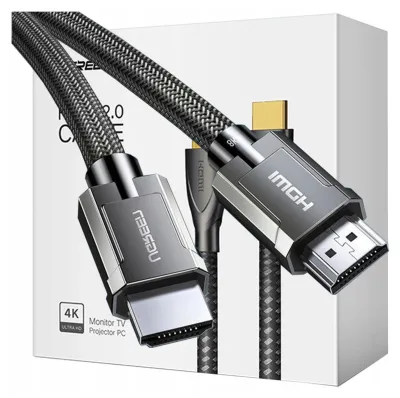 Immagine prodotto di Ugreen Cavo Hdmi 2.1 8K 60 Hz / 4K 120 Hz 3D 48 Gbps Hdr Vrr Qms Allm Earc Qft 2 M Grigio (Hd135 70321)