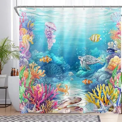 Produktbild von Wasserabweisendes Duschkabindesign - 72" x 72" - 1 Stück - Polyester