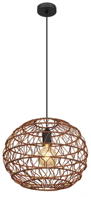 Produktbild von LED Pendelleuchte, Metall, dunkelbraun, E27, D 39 cm