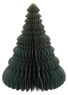 Only Natural – Wabenpapier-Weihnachtsbaum – Grün – 20 cm – Ansicht 1