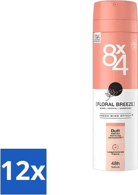 Produktbild von 8 x 4 Deospray - Nr. 14 Floral Breeze - Deodorant - Blumenduft - 150 ml - Vorteilspack - 12 Stücke