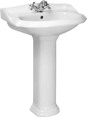 Produktbild von RETRO Klassisches Stand-Waschbecken mit Saule-KR-12-  Keramik
