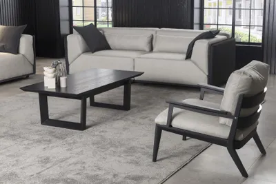 Obrázek produktu pro Luxus Sessel Couch Einsitzer Relax Stühle Schwarzer Rahmen Polster Stuhl