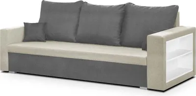 Produktbild von 3-Sitzer-Sofa mit Schlaffunktion SAM1 - Hellgrau/Creme