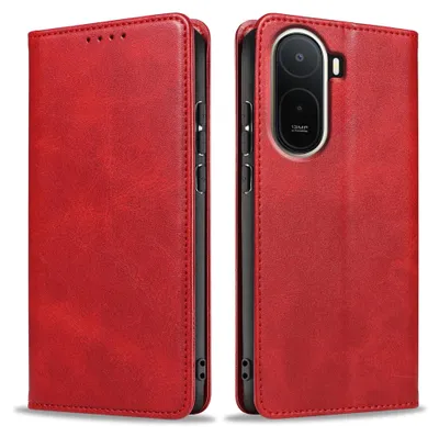 Produktbild von Handyhülle für Xiaomi Redmi A7 Pro Kunstleder Flip Cover Hülle Handytasche Case Kartenfach Farbe: Rot