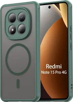 Produktbild von betterfon Matt Case für Xiaomi Redmi Note 15 Pro 4G, Handyhülle, Schutzhülle, Kratzfest, Matt- Grün
