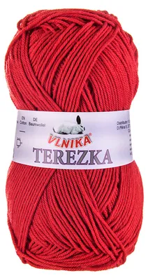 Strickgarn TEREZKA 100% Baumwolle, intensiv rot