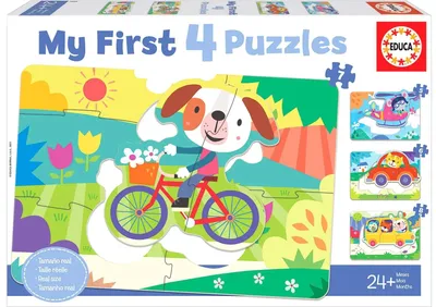 Image de Puzzle Educa 5-6-7-8 véhicules (48 pcs)