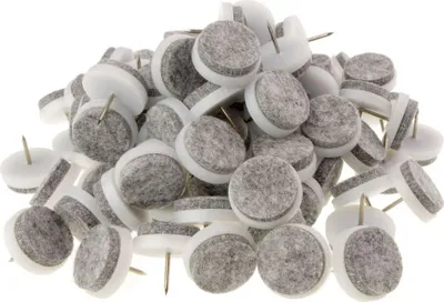 Produktbild von Filzgleiter aus Kunststoff zum nageln, 20 mm, weiß, 100er-Pack
