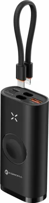 Produktbild von FORCELL F-ENERGY F10k1 Powerbank kompatibel mit Apple Watch PD QC3.0 5A 22.5W 10 000 mAh schwarz