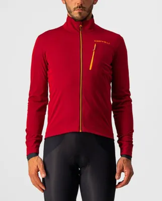 Zdjęcie produktu dla Kurtka termiczna CASTELLI na rower – GO WINTER – czerwona, rozmiar XL