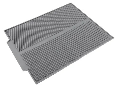 Silikon Abtropfmatte 33x44 cm, grau, rutschfest, hitzebeständig