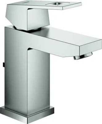 Produktbild von Grohe Eurocube Einhand-Waschtischbatterie, S-Size, Zugstangen-Ablaufgarnitur, Ausladung 99mm, 23127DC0