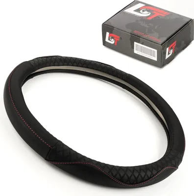 Produktbild von Lenkradbezug Ø 38 cm schwarz rot für JEEP für CHRYSLER für FORD für LAND ROVER
