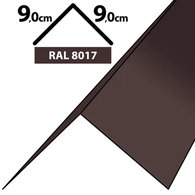 Produktbild von 1m Winkelblech Kantblech Kante Blechwinkel pulverbeschichtetes 0,5mm Zuschnitt 18cm RAL-8017 Braun