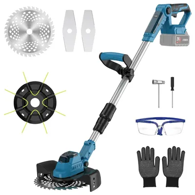 Produktbild von Akku Rasentrimmer - 600W bürstenloser Freischneider 228 mm Schnittbreite - Teleskopstiel 95–130 cm - Verstellbarer Griff und Kopf - Für 18V Akku, ohne Akku
