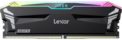 Produktbild von Lexar ARES RGB, 32 GB, 2 x 16 GB, DDR5, 6000 MHz, 288-pin DIMM, Schwarz